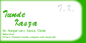 tunde kasza business card